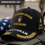 Cowgic U.S. Army 13th Airborne Division Embroidered Classic Structured Cap - Embroidered Cap for Veterans