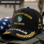Cowgic U.S. Army 104th Infantry Division Embroidered Classic Structured Cap - Embroidered Cap for Veterans