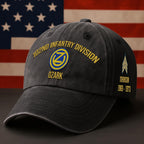 Cowgic U.S. Army 102nd Infantry Division Vintage Washed Cap - Embroidered Distressed Dad Hat for Veterans