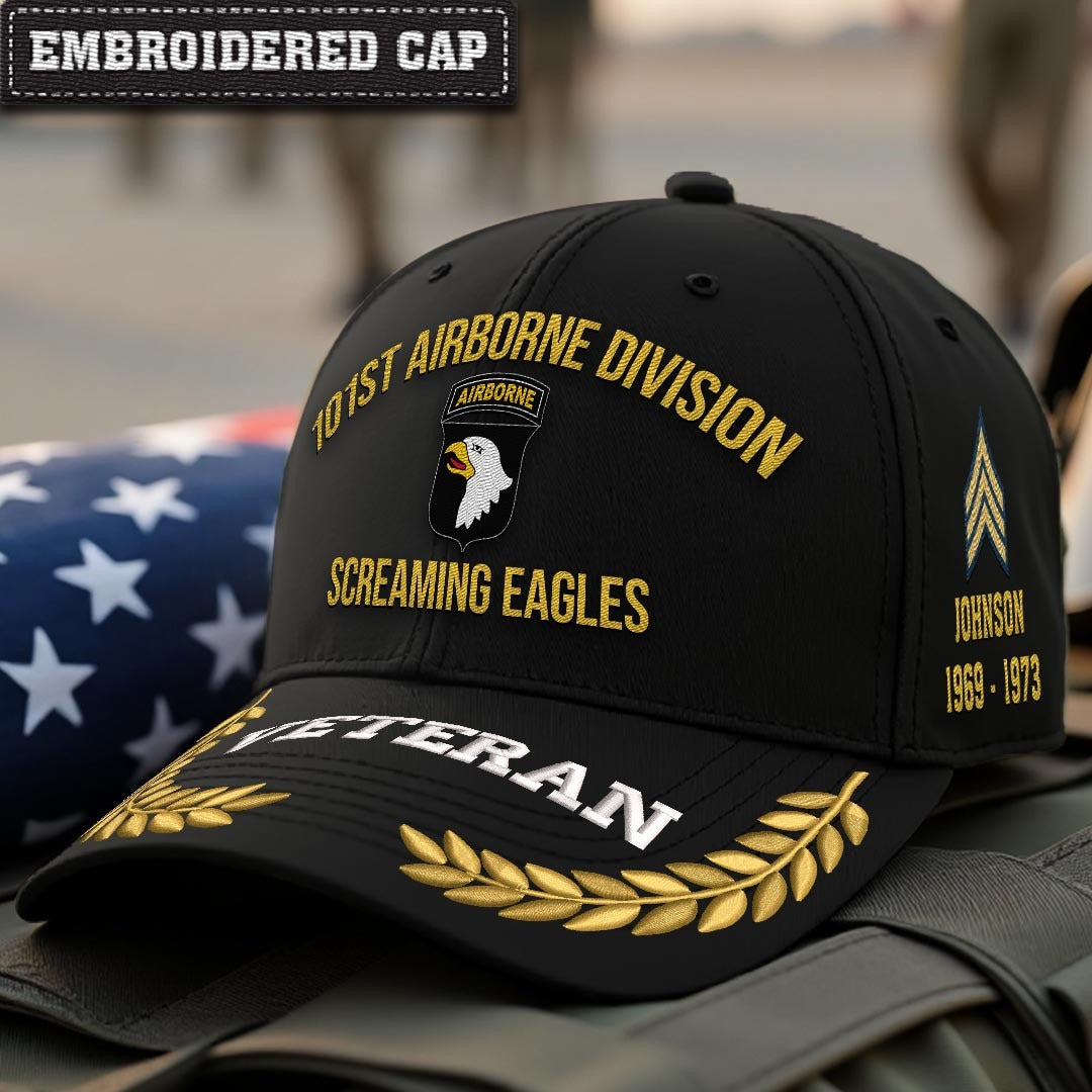 Cowgic U.S. Army 22nd Armored Division Embroidered Classic Structured Cap - Embroidered Cap for Veterans (Copy)U.S. Army 101st Airborne Division Embroidered Classic Structured Cap - Embroidered Cap for Veterans