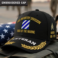 Cowgic U.S. Army 3rd Infantry Division Embroidered Classic Structured Cap - Embroidered Cap for Veterans