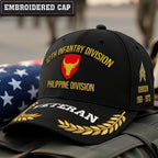 Cowgic U.S. Army 12th Infantry Division Embroidered Classic Structured Cap - Embroidered Cap for Veterans