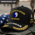 Cowgic U.S. Army 29th Infantry Division Embroidered Classic Structured Cap - Embroidered Cap for Veterans