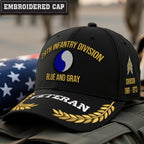 Cowgic U.S. Army 29th Infantry Division Embroidered Classic Structured Cap - Embroidered Cap for Veterans