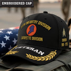 Cowgic U.S. Army 11th Infantry Division (1918-1919) Embroidered Classic Structured Cap - Embroidered Cap for Veterans