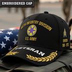 Cowgic U.S. Army 46th Infantry Division (WWII Ghost Division) Embroidered Classic Structured Cap - Embroidered Cap for Veterans