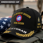 Cowgic U.S. Army 47th Infantry Division Embroidered Classic Structured Cap - Embroidered Cap for Veterans