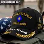 Cowgic U.S. Army 40th Infantry Division Embroidered Classic Structured Cap - Embroidered Cap for Veterans