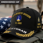 Cowgic U.S. Army 59th Infantry Division Embroidered Classic Structured Cap - Embroidered Cap for Veterans