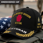 Cowgic U.S. Army 28th Infantry Division Embroidered Classic Structured Cap - Embroidered Cap for Veterans