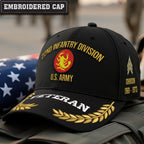 Cowgic U.S. Army 22nd Infantry Division Embroidered Classic Structured Cap - Embroidered Cap for Veterans