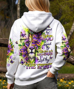 Cowgic Blessed By God Loved By Jesus Lion Flower All Over Print Shirt