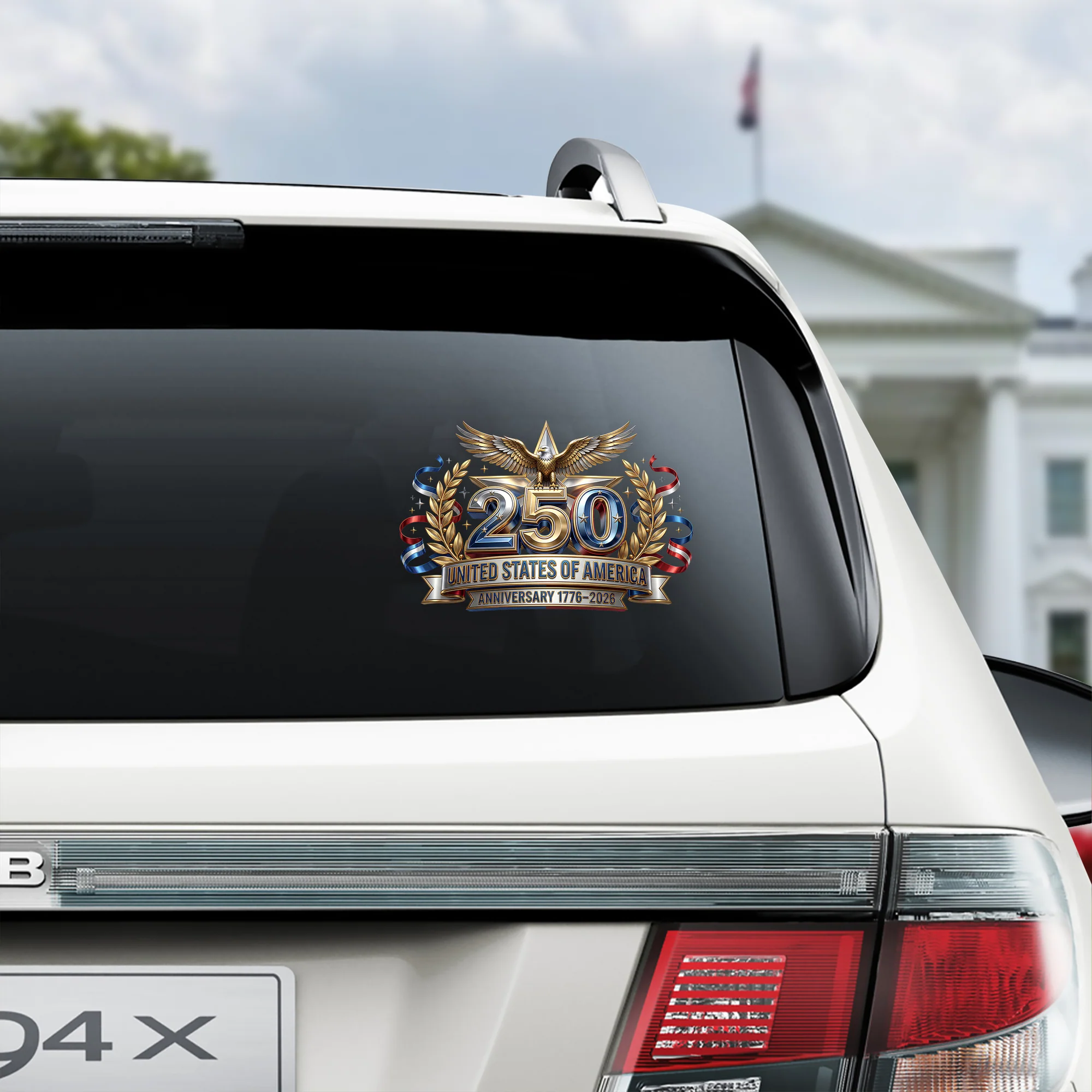 Cowgic USA 250 Anniversary Eagle 1776-2026 Patriotic Car Window Decal Sticker