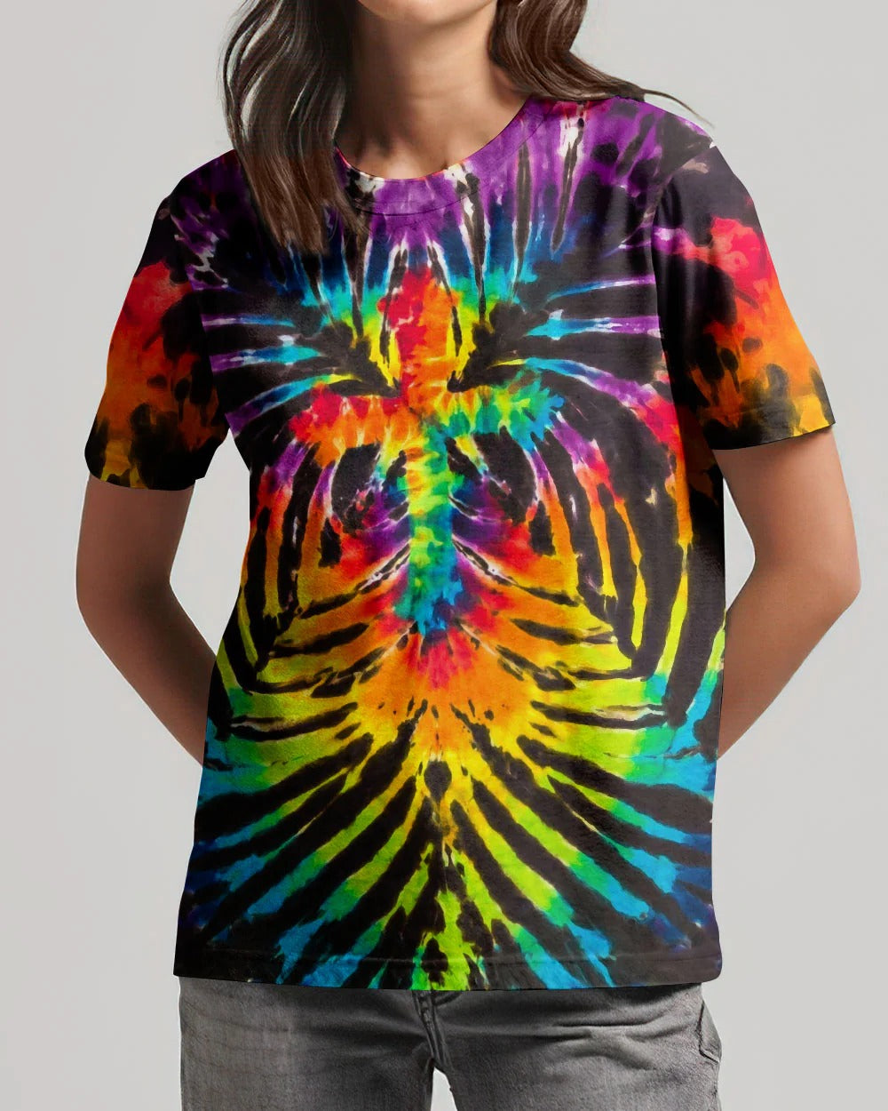 Cowgic Faith Through Christ Tie-Dye Cross All Over Print