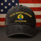 Cowgic U.S. Army 103rd Infantry Division Vintage Washed Cap - Embroidered Distressed Dad Hat for Veterans