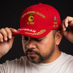 Cowgic U.S. Army 135th Airborne Division Embroidered Classic Structured Cap - Embroidered Cap for Veterans