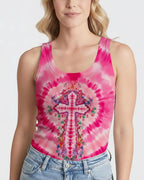 Cowgic Pink Swirl Cross Flowers Women's All Over Print Shirt