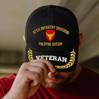 Cowgic U.S. Army 12th Infantry Division Embroidered Classic Structured Cap - Embroidered Cap for Veterans