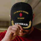 Cowgic U.S. Army 5th Infantry Division Embroidered Classic Structured Cap - Embroidered Cap for Veterans