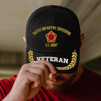 Cowgic U.S. Army 50th Infantry Division Embroidered Classic Structured Cap - Embroidered Cap for Veterans