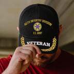 Cowgic U.S. Army 46th Infantry Division (WWII Ghost Division) Embroidered Classic Structured Cap - Embroidered Cap for Veterans