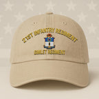 Cowgic U.S. Army 21st Infantry Regiment Vintage Washed Cap - Embroidered Distressed Dad Hat for Veterans