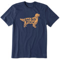 Cowgic Men's Dad's Best Friend Golden Retriever Short Sleeve Tee