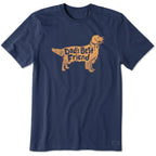 Cowgic Men's Dad's Best Friend Golden Retriever Short Sleeve Tee