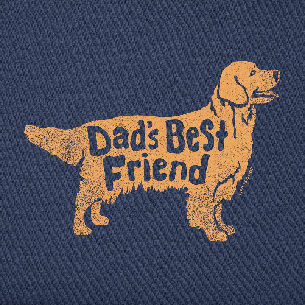 Cowgic Men's Dad's Best Friend Golden Retriever Short Sleeve Tee