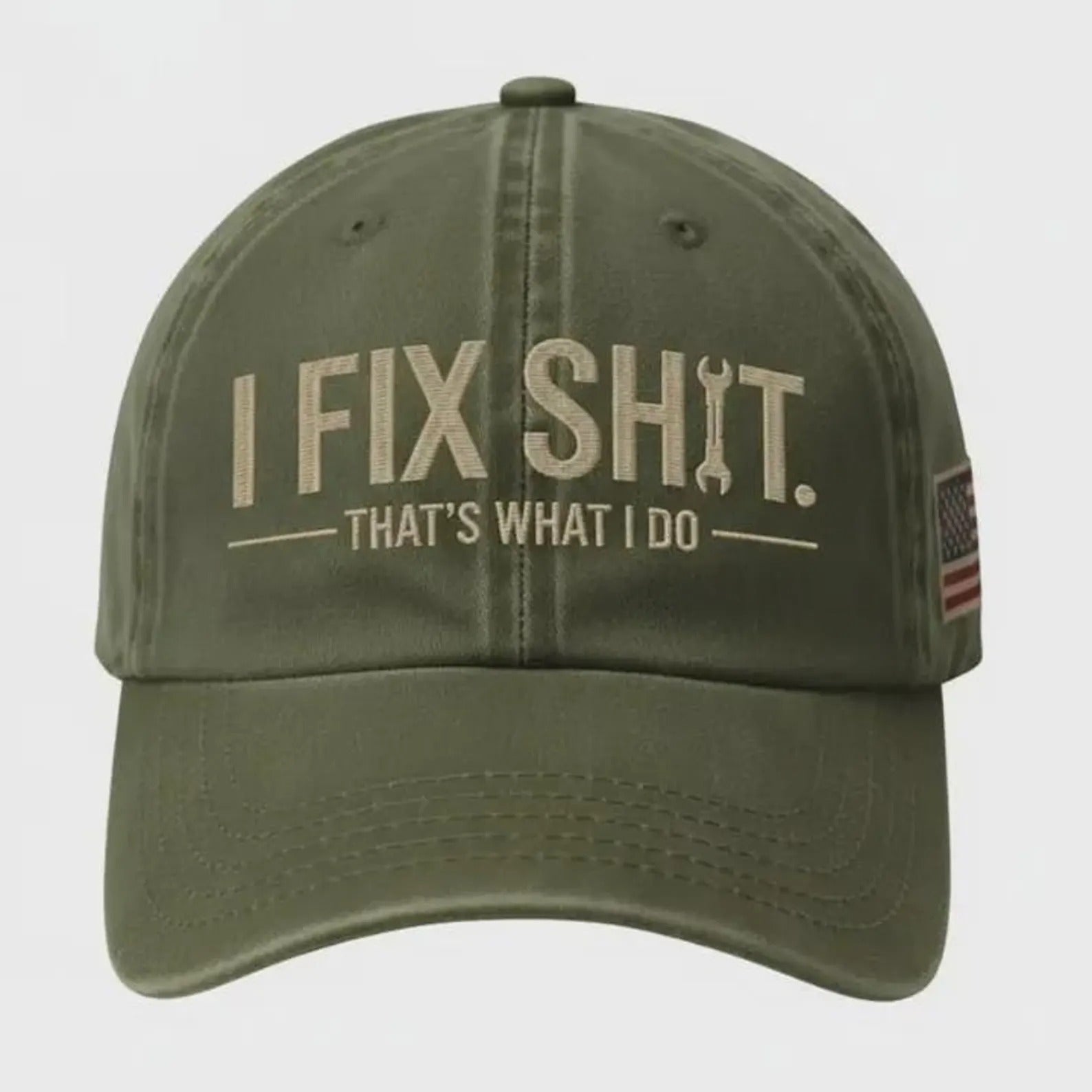 I Fix Sh*t Hat, Funny Mechanic Cap, Blue Collar Humor Hat, Embroidered Vintage Cap, Gift for Him Her