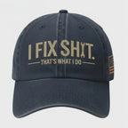 I Fix Sh*t Hat, Funny Mechanic Cap, Blue Collar Humor Hat, Embroidered Vintage Cap, Gift for Him Her