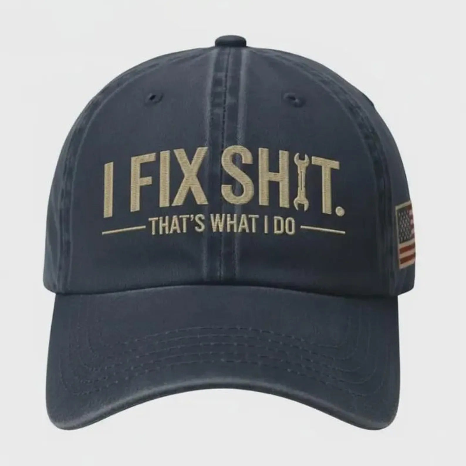 I Fix Sh*t Hat, Funny Mechanic Cap, Blue Collar Humor Hat, Embroidered Vintage Cap, Gift for Him Her
