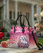Cowgic This Girl Runs On Jesus And Horses Leather Handbag
