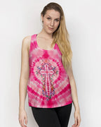 Cowgic Pink Swirl Cross Flowers Women's All Over Print Shirt