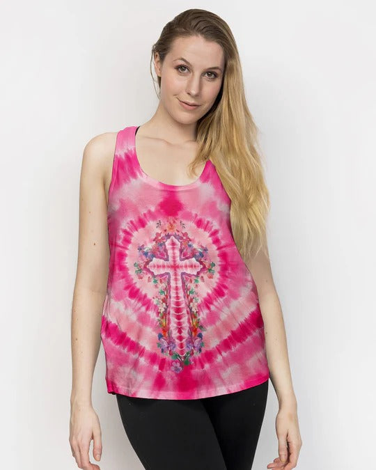 Cowgic Pink Swirl Cross Flowers Women's All Over Print Shirt