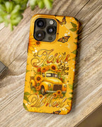 Cowgic Jesus Take The Wheel Sunflowers Phone Case