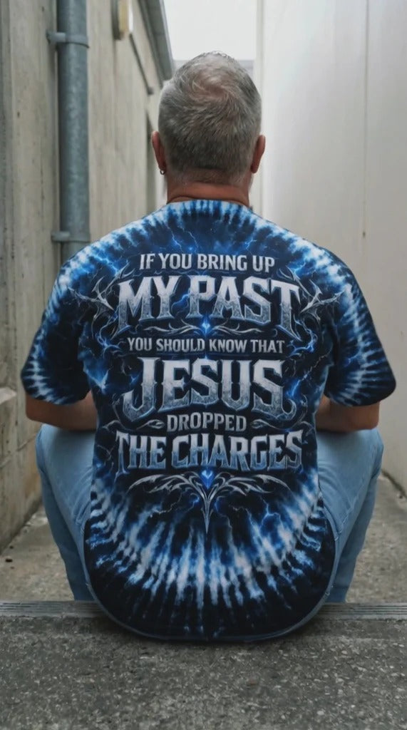 Cowgic Jesus Dropped The Charges Lion Swirl Men's All Over Print Shirt