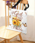Cowgic With God All Things Are Possible Tote Bag