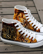 Cowgic No One Will Ever Love You More Than Jesus High Top Canvas Shoes