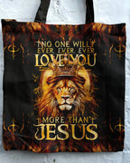 Cowgic No One Will Ever Love You More Than Jesus Tote Bag