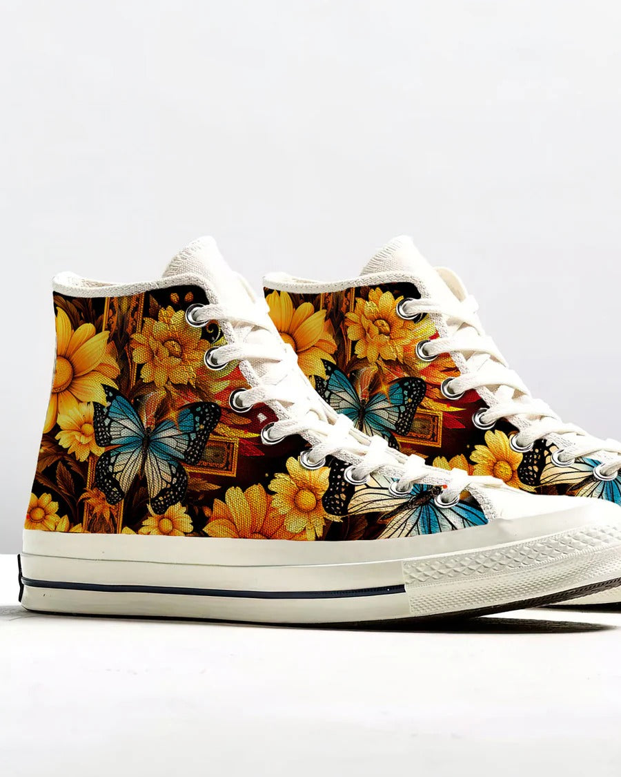 Cowgic Faith Doesn't Make Things Easy High Top Canvas Shoes