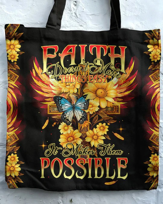 Cowgic Faith Doesn't Make Things Easy Tote Bag