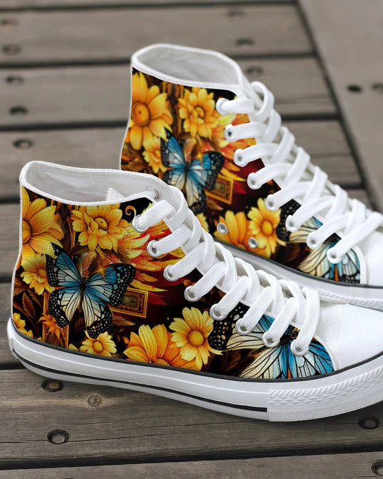 Cowgic Faith Doesn't Make Things Easy High Top Canvas Shoes