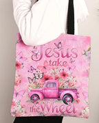 Cowgic Jesus Take The Wheel Tote Bag