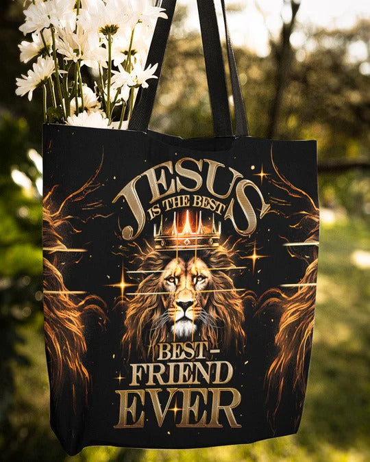 Cowgic Jesus Is The Best Lion Tote Bag