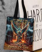Cowgic I'm A Warrior Of God Tote Bag