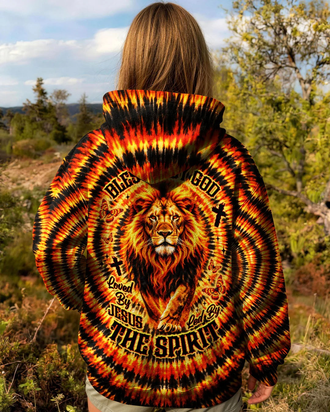 Cowgic Blessed By God Lion Women's All Over Print Shirt
