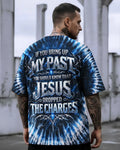 Cowgic Jesus Dropped The Charges Lion Swirl Men's All Over Print Shirt