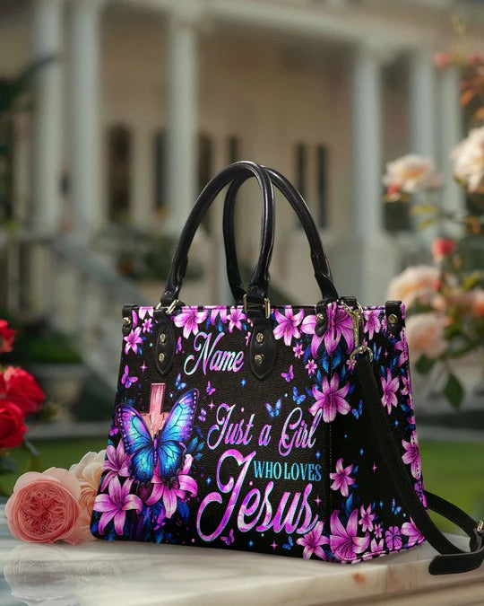 Cowgic Just A Girl Who Loves Jesus Leather Handbag