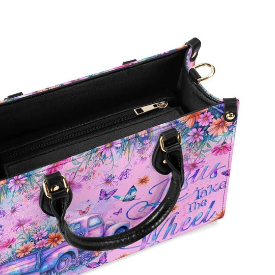 Cowgic Jesus Take The Wheel Leather Handbag
